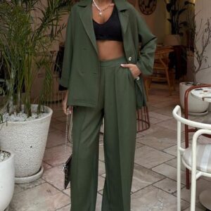 Oversized Linnen Pak met Reverskraag